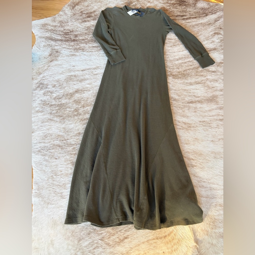 Polo by Ralph Lauren Long Sleeve Olive Dress